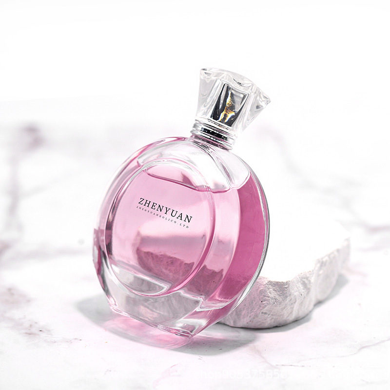 批发定 制抖 音网红爆款男女通用款110毫升圆形空香水玻璃瓶