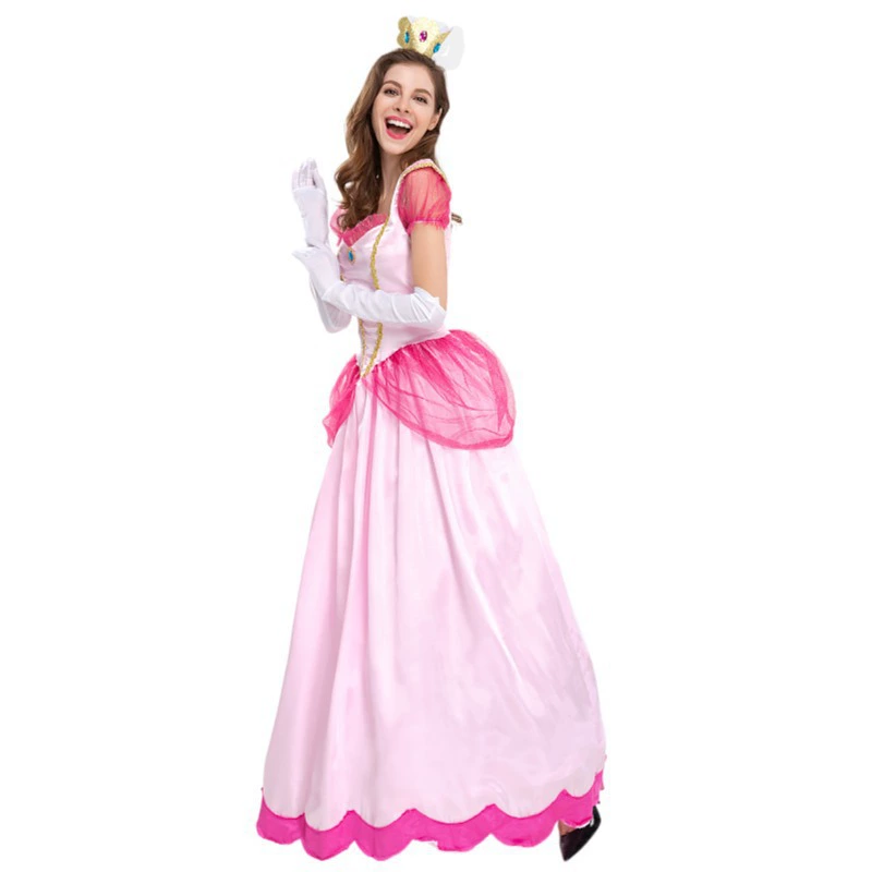 Новая Princess Skirt Stage Installed Palace Queen Get Pink Peach Blossom Princess Clothing