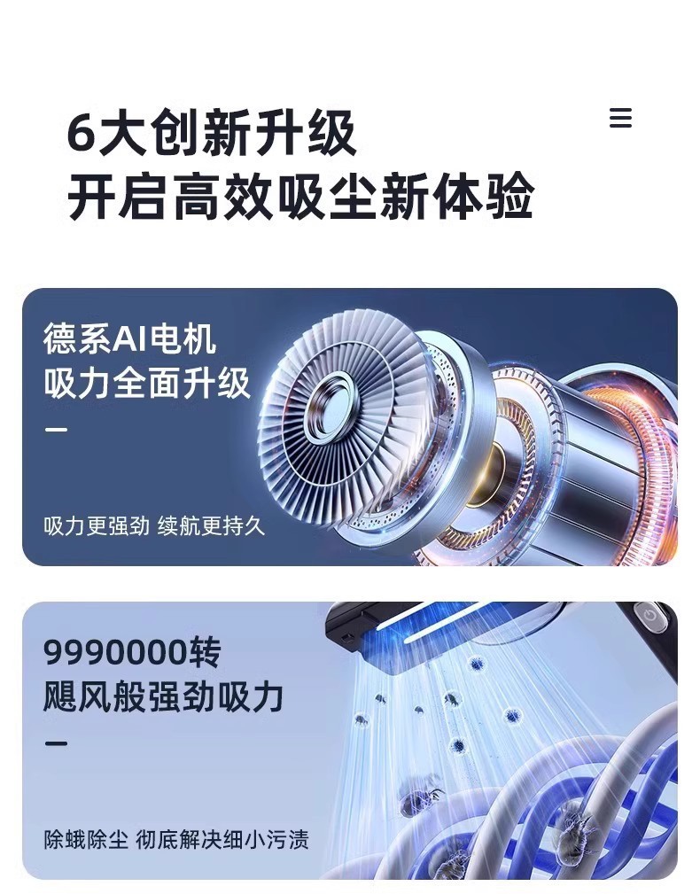 Handheld Vacuum Cleaner New Wireless Charging Car Home Small Multi-Functional Portable Car High-Power Dual-Purpose