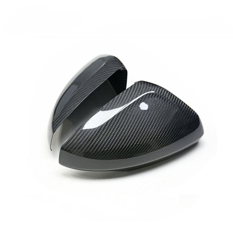 Suitable for Audi A1 Volkswagen Polo Polo Dry Carbon Fiber Adhesive Rearview Mirror Housing Reversing Cover Decoration