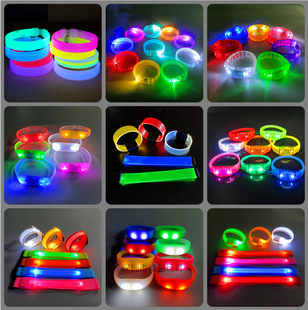 Customized Luminous Bracelet Led Voice-Activated Sensor Flash Silicone Wrist Strap New Year's Eve Concert Support Bracelet