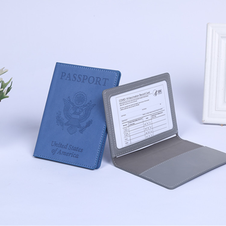En stock envío gratuito cubierta de pasaporte americano multi-funcional bolsa de pasaporte cubierta de la Tarjeta de pasaporte caja de cuero de almacenamiento integrado pasaporte