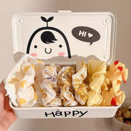 海盐蓝大肠发圈儿童韩系头花ins丸子头扎头发绳皮筋甜美头绳头饰