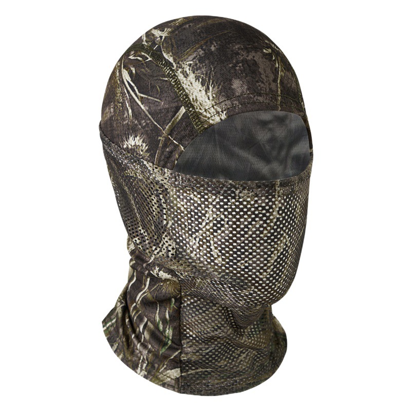 Outdoor Bionic Camouflage Hunting Mask Outdoor Camouflage Riding Sunscreen Quick-drying Sweat-wicking Breathable Camouflage Headgear