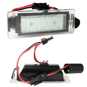 10-14 license plate lights, 18 LEDs, suitable for Opel Corsa, white light, black frame, 2 pieces per set, drop shipping available for cross-border sales