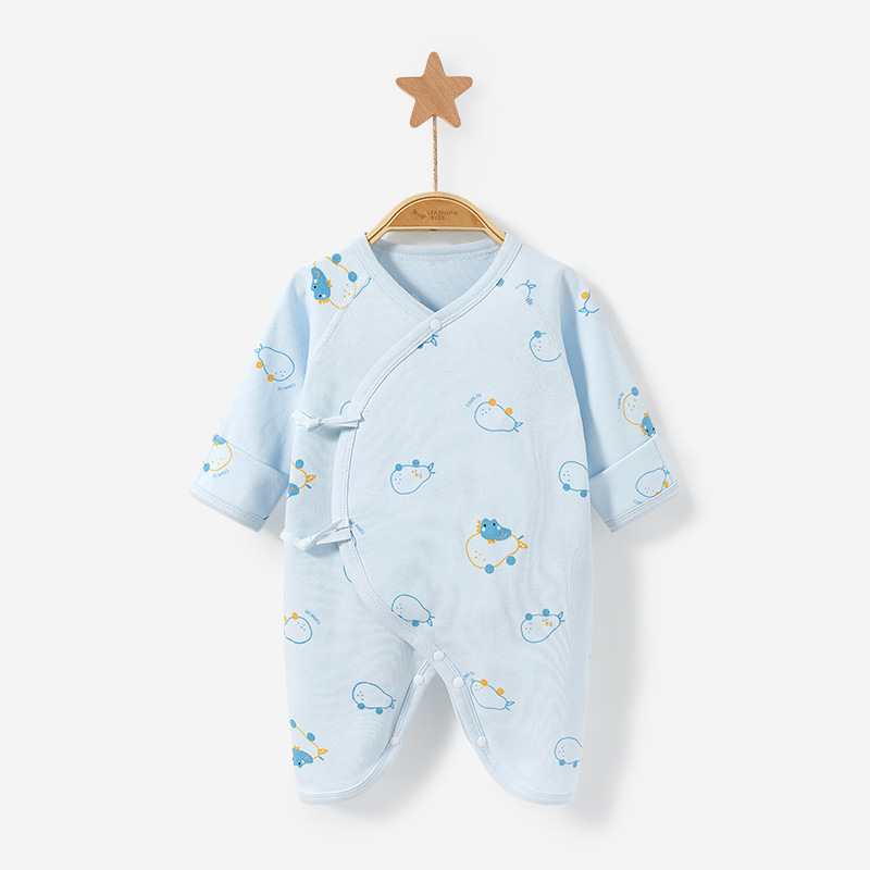 Ropa de bebé recién nacido Primavera, otoño e invierno temprano nacido puro algodón tocando fondo monje mariposa caliente mameluco traje bebé mono