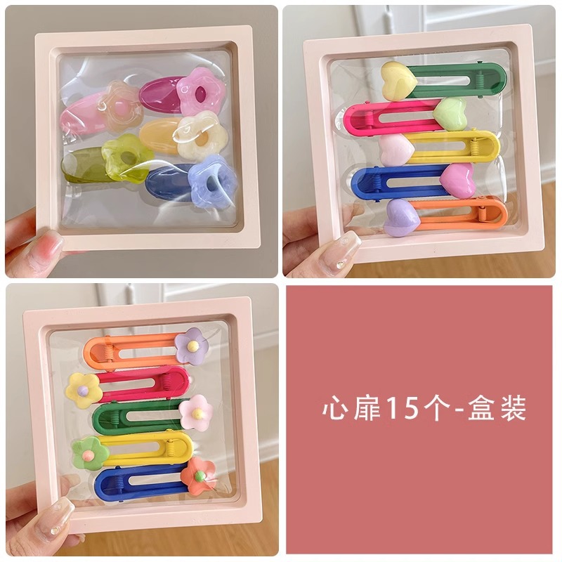 La horquilla rota de la niña clip BB frente lado flequillo lindo clip lateral clip femenino tocado horquilla de La Niña de los niños