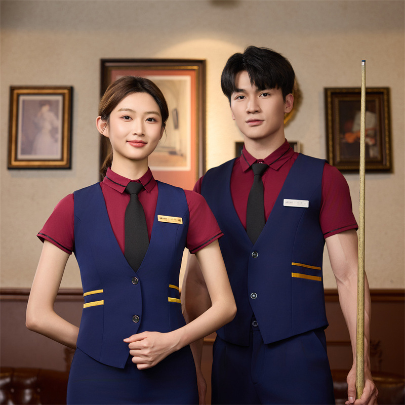 Coach Competition Special Professional Billiards Club Billiards Vest Men's Hotel Supermarket Work Clothes Vest