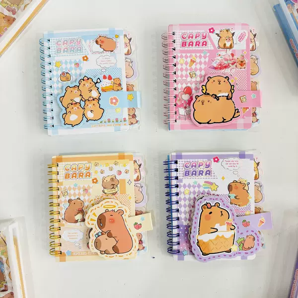 Kapibala Notebook Diary Portable Small Notebook to Record Rewards for Students with Cute and Good-Looking Cartoons.