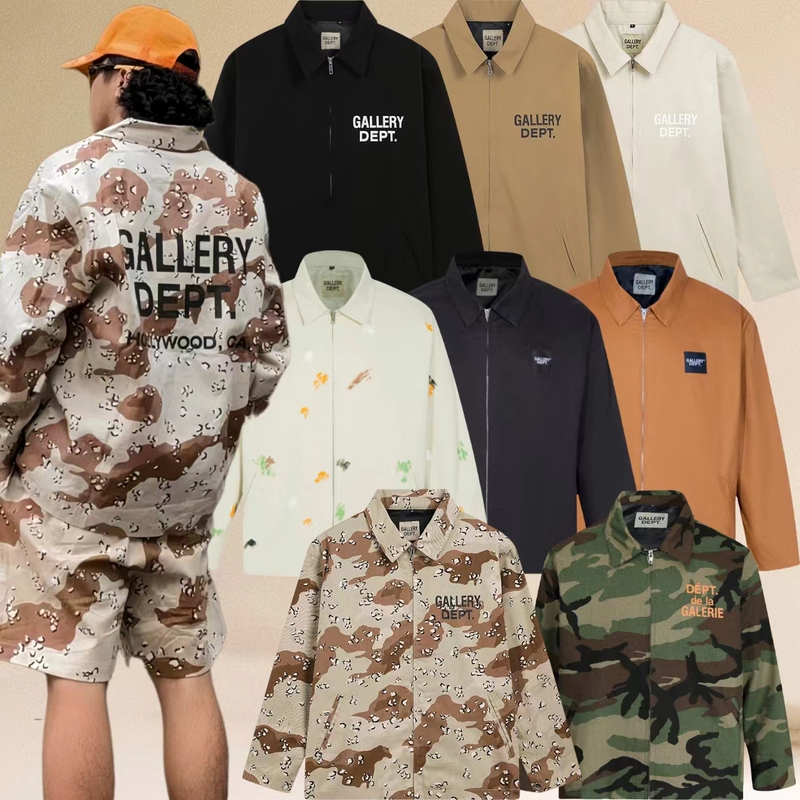 Gallery Dept Drive American Street Style Jacket Set with Letter Print Casual Loose High Street Jacket