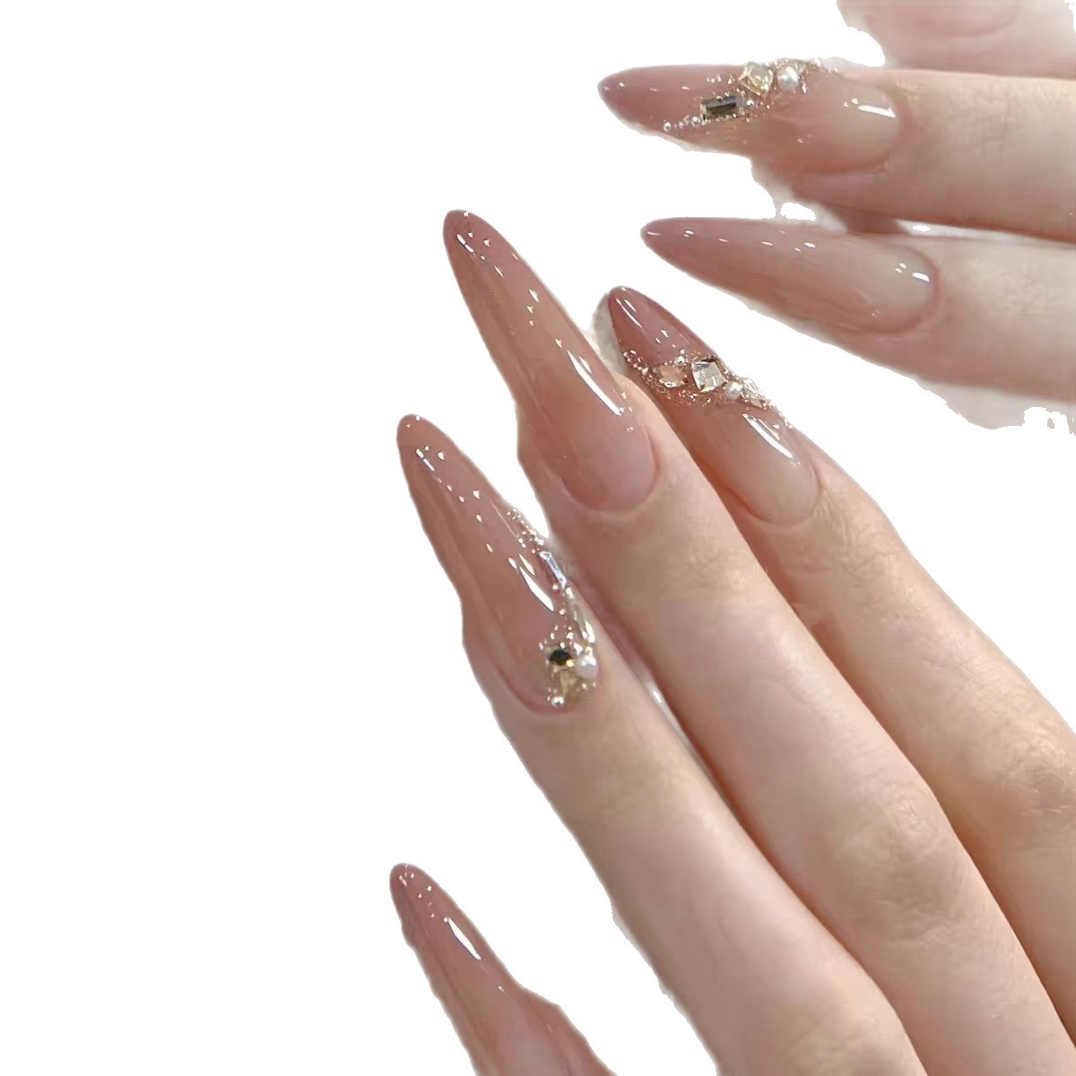 Temperamento de manicure desnudo, brillante, suave, versátil, puro deseo de sentir la atmósfera, blanquear, usar productos terminados de uñas