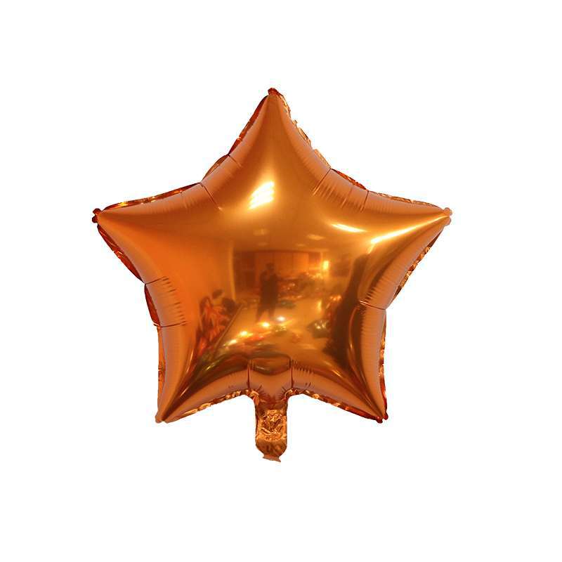 Venta al por mayor de fábrica de 18 pulgadas monocromo en forma de corazón estrella de cinco puntas amor globo de película de aluminio globo de papel de aluminio globo de fiesta de cumpleaños globo