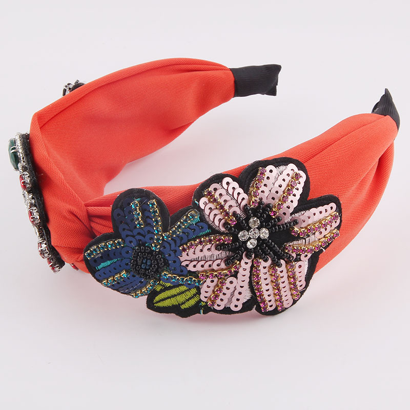 Fashion Sunflower Palm With Diamonds Headband display picture 3