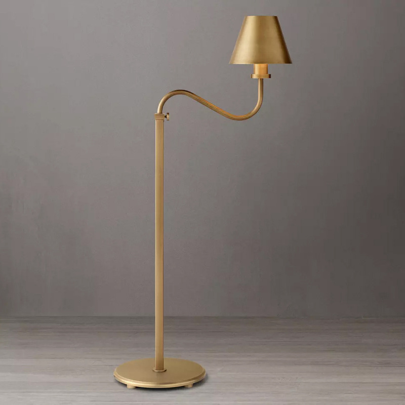 American-Style Minimalist Retro Retractable Arm Floor Lamp for Villa, Guesthouse, Living Room, Bedroom, and Exit