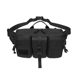 Men's Mountaineering Waist Bag Outdoor Hiking Waterproof Crossbody Bag Sports Multifunctional Large Capacity Waist Pocket Messenger Bag