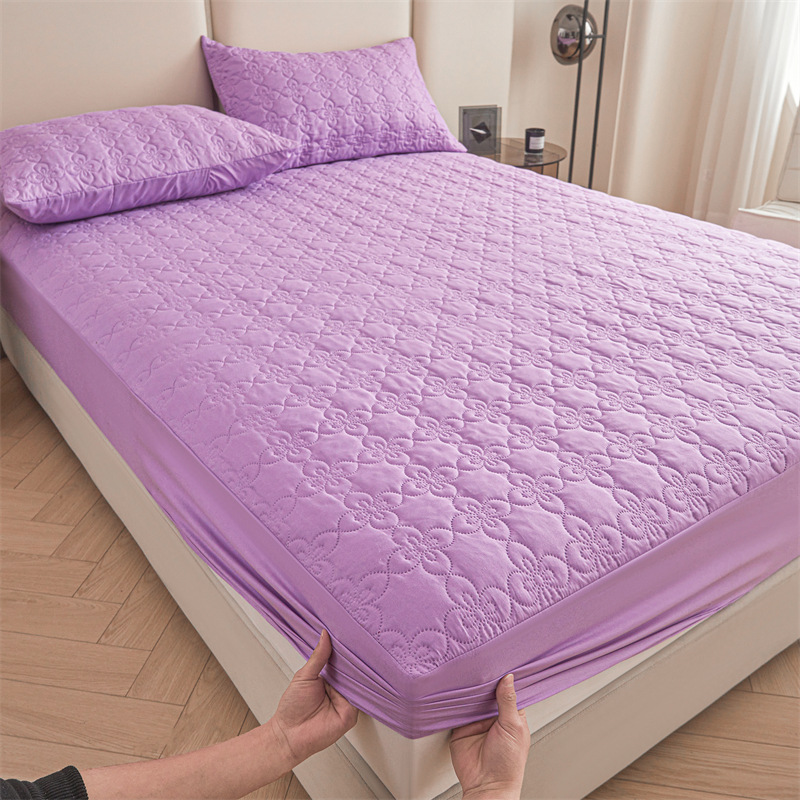 Comercio exterior fittedsheets impermeable colcha acolchada colcha al por mayor cubierta protectora del hotel cepillado cubierta de polvo aislamiento de orina