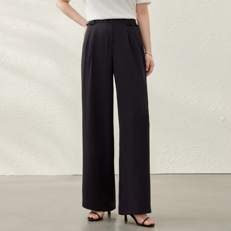 Простые и стильные универсальные брюки с драпировкой для женщин больших размеров, новая летняя коллекция.