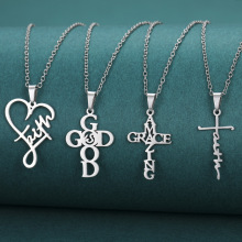 跨境不锈钢十字架项链欧美男士嘻哈配饰项链个性百搭钛钢热销饰品