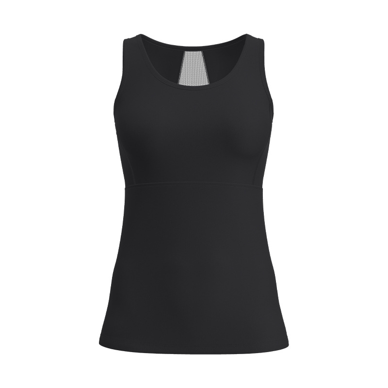 Chaleco de yoga hueco de malla de verano Juyitang, chaleco deportivo delgado trasero desnudo transpirable