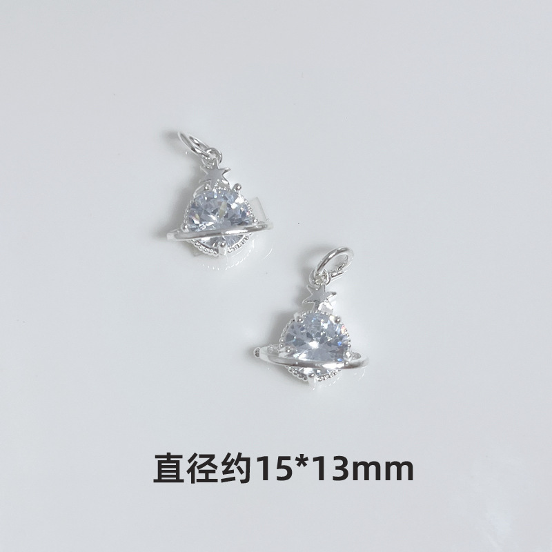 水晶DIY 亮银色控 百搭个性水晶手串隔片隔珠提溜吊坠配件|undefined