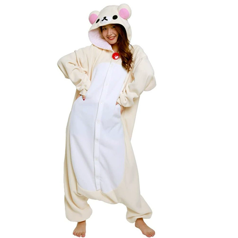 [Японская оригинальная версия Rilakkuma Kigurumi взрослый комбинезон пижама Мишка-падер]