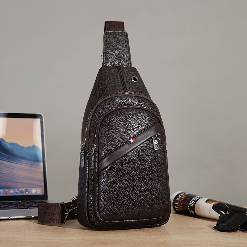 Bolso de hombre Bolso de pecho para hombre Bolso de mensajero de sentido avanzado Bolso de pecho Bolso de hombro para hombre Marca de moda Bolso de cuero para hombre Mochila para hombre
