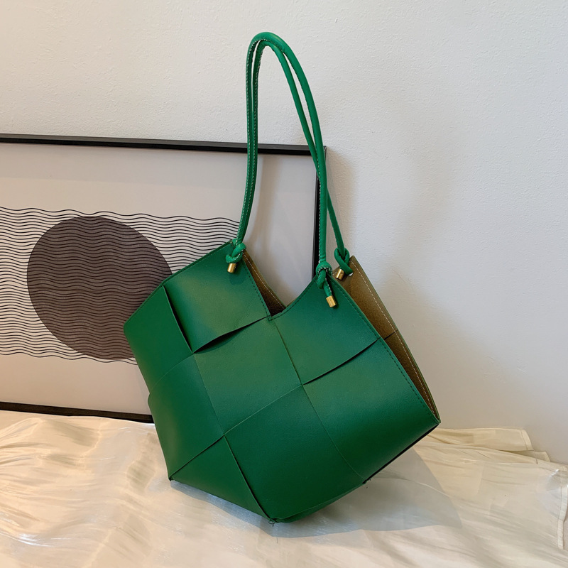 Large Capacity Bag Women's Summer Bag 2021 New Fashion Handbag Stylish Handbag Solid Color Shoulder Bag