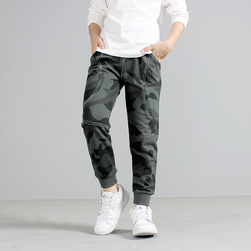 Pantalones de otoño para niños, estilo coreano, nuevos pantalones deportivos largos para niños, pantalones casuales de algodón puro para niños grandes, pantalones antimosquitos, pantalones para niños al por mayor