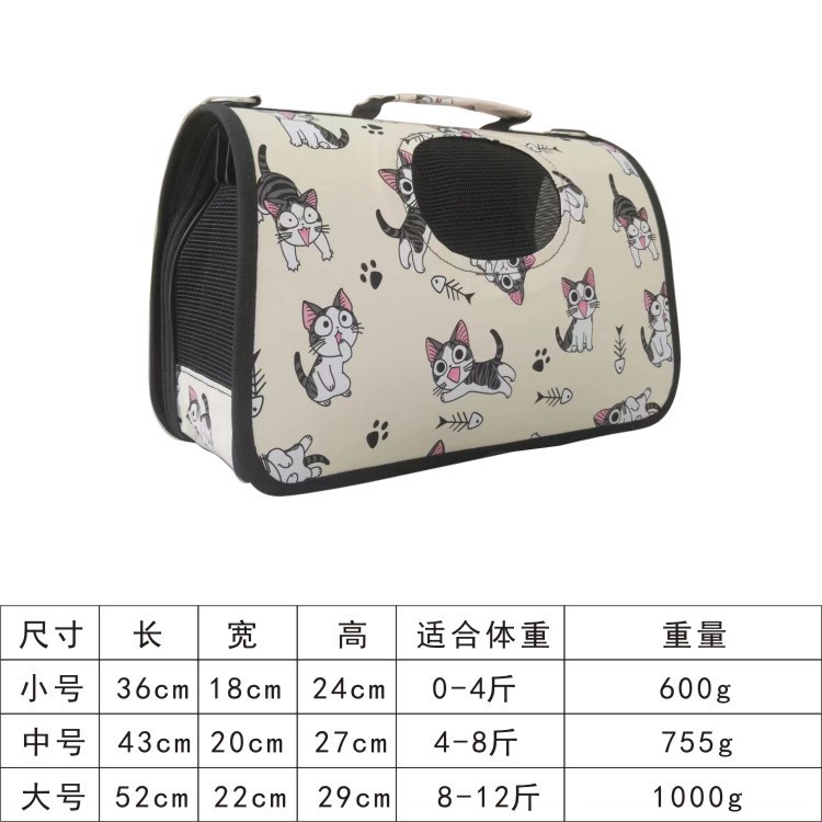 Mochila para gatos multicolor multipatrón para mascotas multifuncional tela de Oxford portátil para salir bolsa de mascotas al por mayor