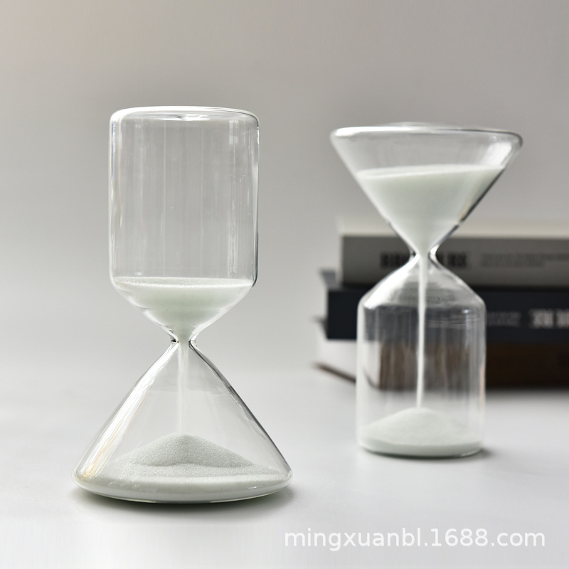 Casa nórdica triángulo vidrio reloj de arena temporizador creativo regalo decoración graduación temporada regalo del Día de San Valentín