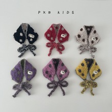 森系女童宝宝洋气波点耳罩秋冬保暖儿童护脖小围巾韩系绑带耳包潮