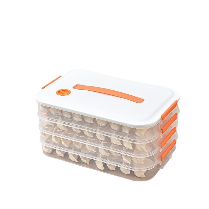 蓋付きキッチン餃子箱、特殊透明多層保存冷凍庫、家庭用冷蔵庫急速冷凍保存箱|undefined