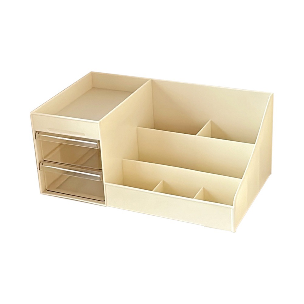 Nueva caja de almacenamiento de cosméticos estilo cajón, tocador de escritorio para niñas, estante, papelería para estudiantes, portalápices, caja de acabado