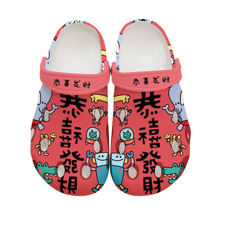 A Pair of Customized Large Size Cartoon DIY Clogs Digitally Printed Eva Slippers Sandals Garden Shoes Cross-Border Hot Sale A Pair of Customized Large Size Cartoon DIY Clogs Digitally Printed Eva Slippers Sandals Garden Shoes Cross-Border Hot Sale