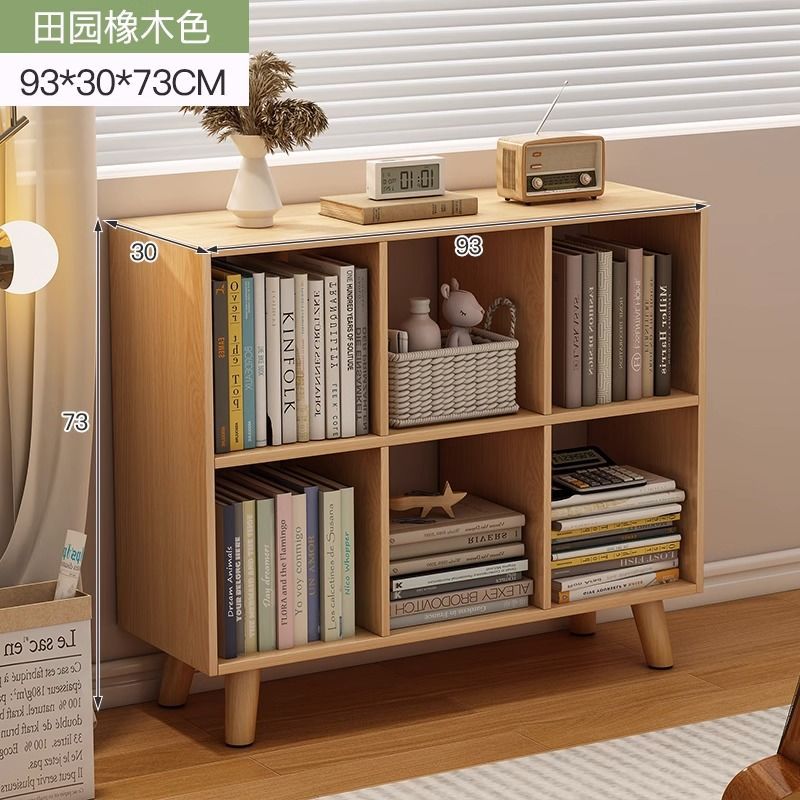 Estantería de piso a techo, gabinete de ocho cuadrículas, hogar simple, sala de estar para niños, estantería pequeña de varios pisos contra la pared, estante de almacenamiento de libros