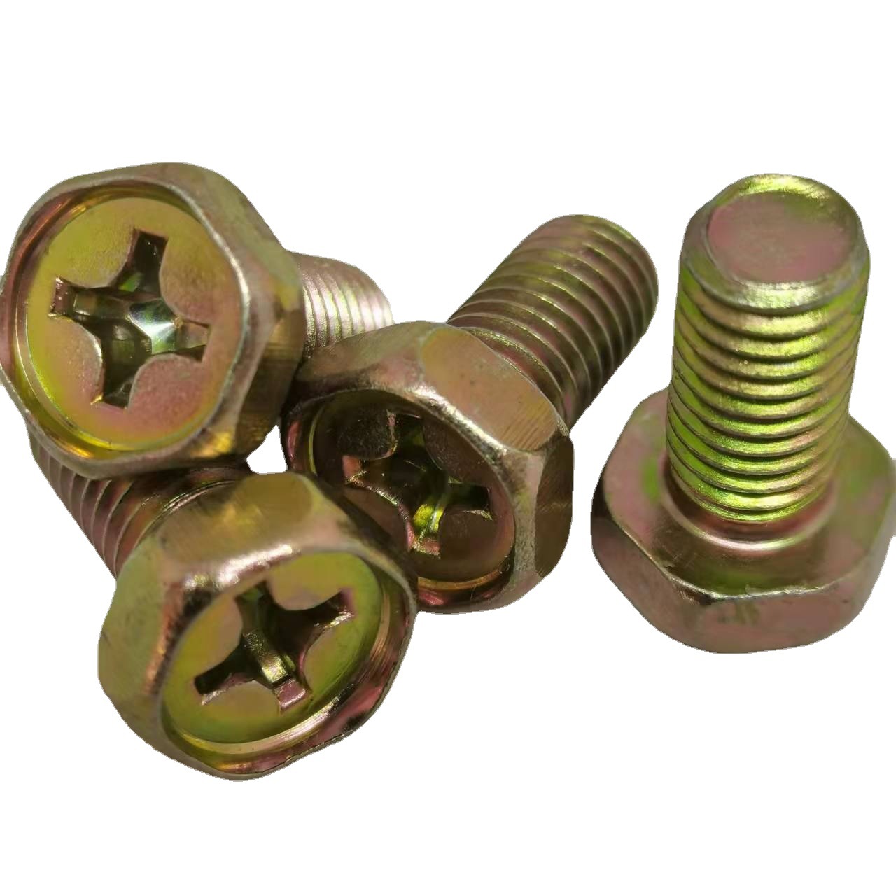 GB29十字槽凹穴六角头螺栓Q174b凹穴螺栓美制螺栓不锈钢凹穴螺栓