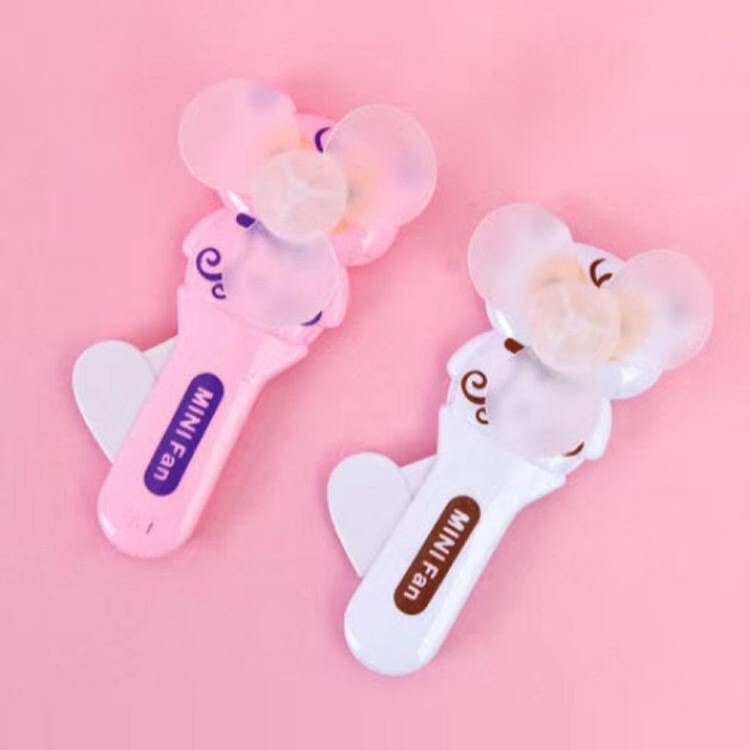 Mini Fan for Summer Cooling, Creative Cartoon Design, Hand-Pressed Portable Mini Fan for Children, Press-Type Toy