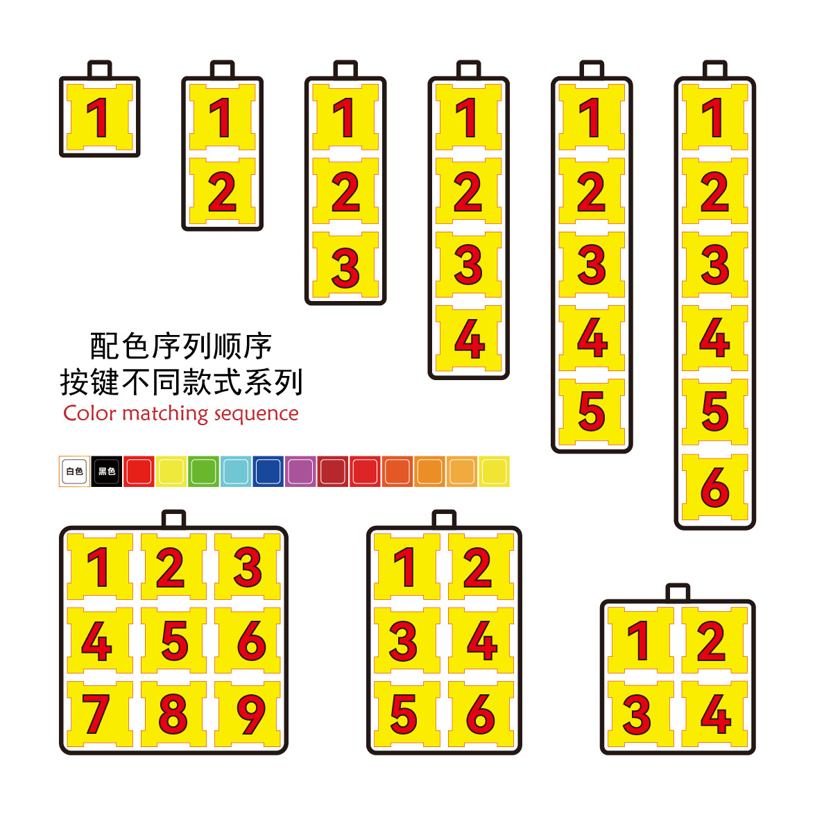 按键配色序列顺序