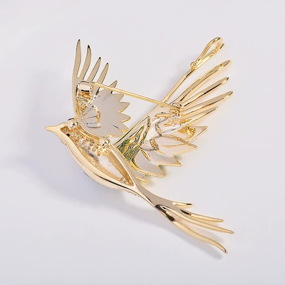 Enamel Color Bird Brooch Niche: Yaxa sancaqları