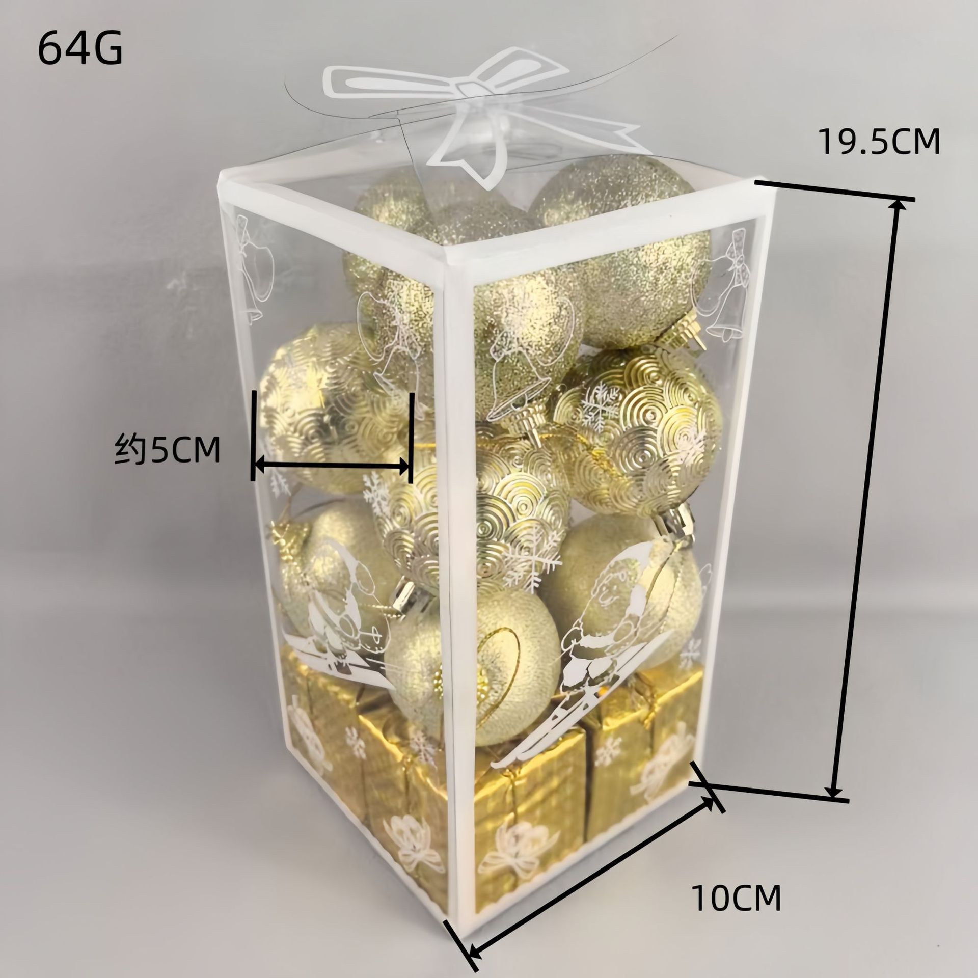 Nuevos adornos de Navidad transfronterizos colgantes bolas de Navidad set bolas de Navidad colgantes de árbol de Navidad caja de regalo bolas de Navidad P
