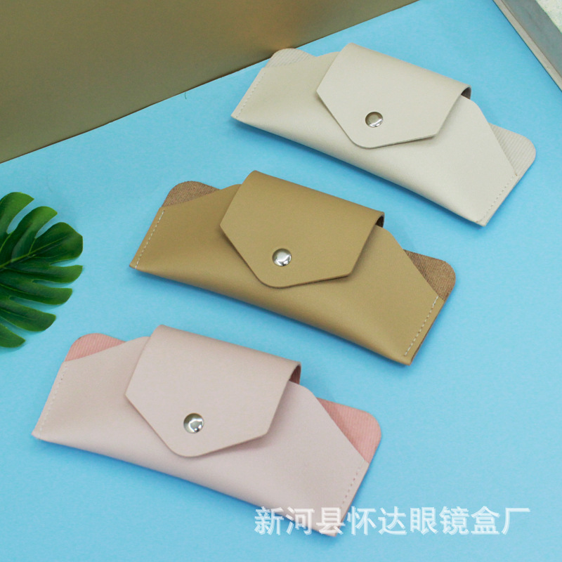 Wholesale pu glasses bag leather glasses box sunglasses box sunglasses box storage box portable soft bag logo printing