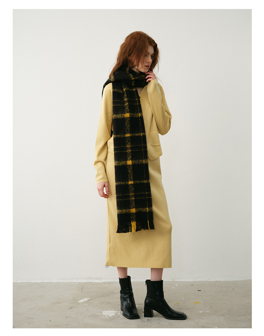 Bufanda de cuadros otoño invierno mujer de lana suave y capa_voghion.com