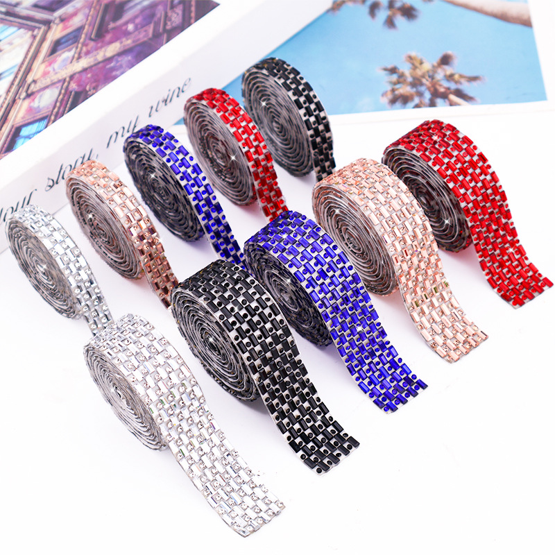 Nuevos productos Telas de diamantes de imitación Accesorios de ropa Cintas de diamantes de imitación Adhesivo Telas de diamantes de imitación autoadhesivas Decoración del hogar Pegatinas de diamantes de imitación Diamantes de imitación
