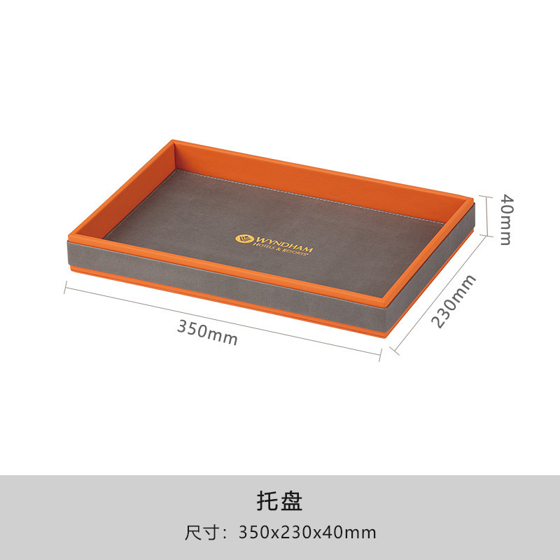 Hotel de cinco estrellas cuero conjunto de tarjetas de papel caja de té caja de toallas de hotel basura logotipo publicitario