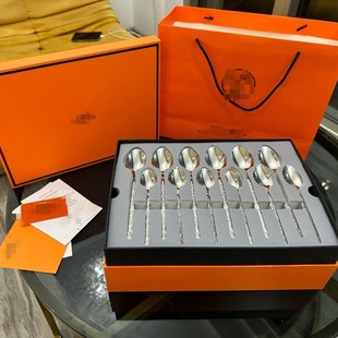 H family 6-person meal 24-piece set 316 stainless steel knife, fork and spoon suit gift-giving holiday gift western-style gift box packaging