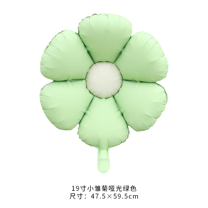 Globo de Aluminio en Forma de Margarita, Decoración Blanca Coreana para Fotos de Cumpleaños y Bebés