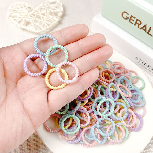 Children's small rubber band thumb hair tie baby girl's headband does not hurt hair small size good elasticity baby tie small chirp hair accessories