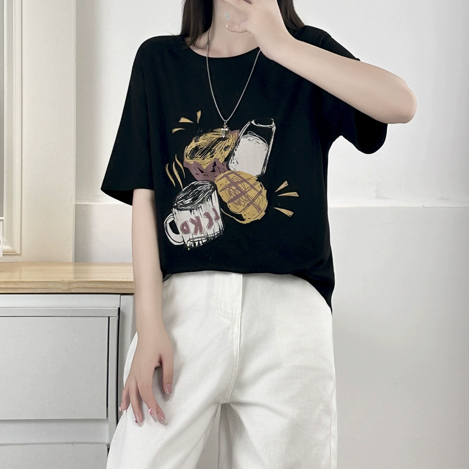 Летняя футболка для отдыха, с коротким рукавом, для женщин большого размера