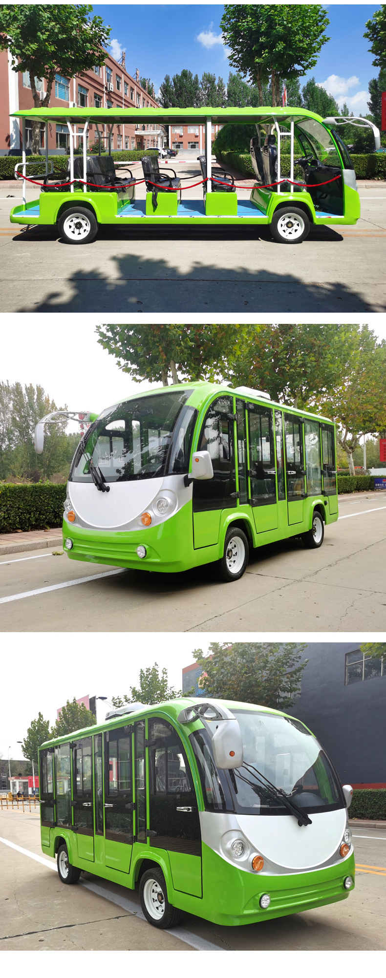 Electric Sightseeing Vehicle for Scenic Spots, 14-Seat Hotel Shuttle Bus, 11-Seat Electric Sightseeing Vehicle for Parks, Tourist Attraction Sightseeing Vehicle