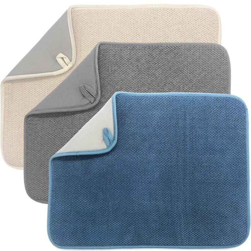 Трансграничная впитывающая быстросохнущая подставка для столовых приборов из микрофибры, коврик для посуды, коврик для ножей и вилок, сливной коврик, коврик для сушки